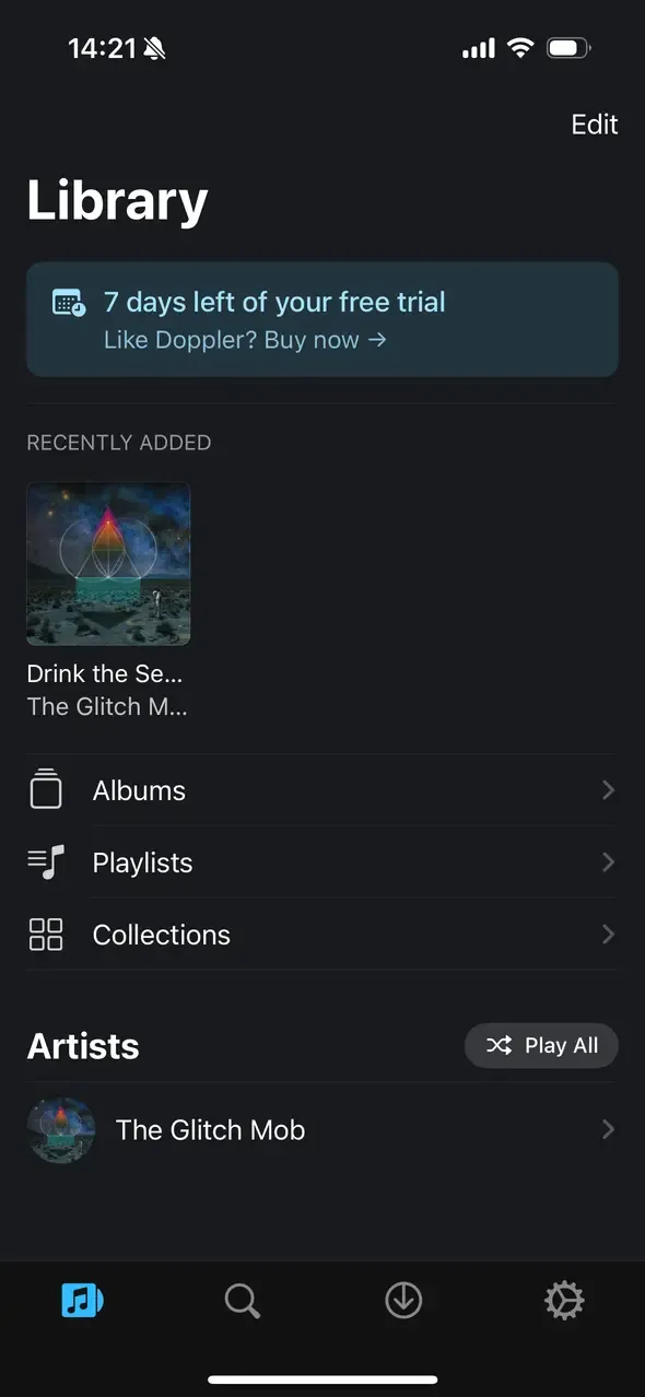 A screenshot of an iOS app. It displays the cover art of an album.